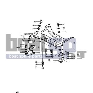 KAWASAKI - JS550 1989 - Engine/Transmission - ENGINE MOUNT - 92025-3702 - SHIM,T=0.5MM