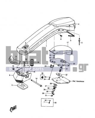 KAWASAKI - JS550 1989 - Body Parts - HANDLE POLE