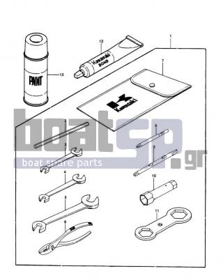 KAWASAKI - JS550 1989 -  - OWNER TOOLS - 92110-3702 - TOOL-WRENCH,ALLEN BAR,8X160