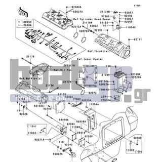 KAWASAKI - ULTRA 260X 2010 - Engine/Transmission - Fuel Injection - 11054-3742 - BRACKET,SWITCH