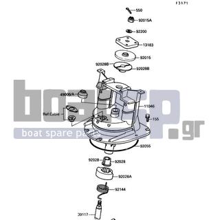 KAWASAKI - TS 1989 - Body Parts - Handle Pole - 92144-3725 - SPRING