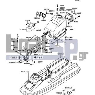 KAWASAKI - TS 1989 - Frame - Hull Fittings