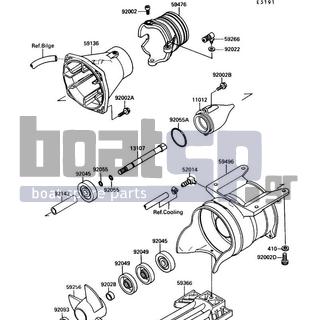 KAWASAKI - TS 1989 - Frame - Jet Pump - 92022-567 - WASHER