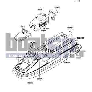 KAWASAKI - TS 1989 - Πλαίσιο - Labels B1