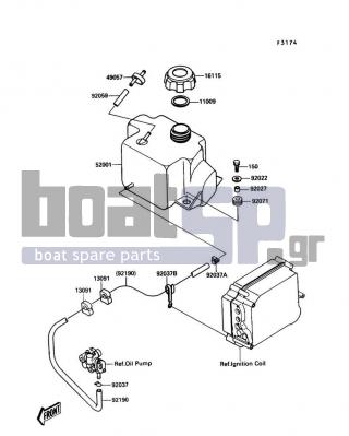 KAWASAKI - TS 1989 - Body Parts - Oil Tank