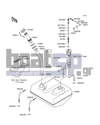 KAWASAKI - ULTRA 260X 2010 - Εξωτερικά Μέρη - Fuel Tank