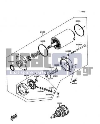 KAWASAKI - TS 1989 - Electrical - Starter Motor