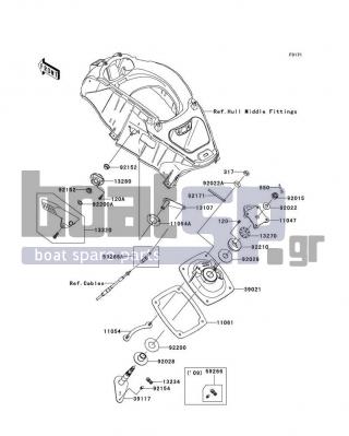 KAWASAKI - ULTRA 260X 2010 - Body Parts - Handle Pole - 120R0510 - BOLT-SOCKET,5X10