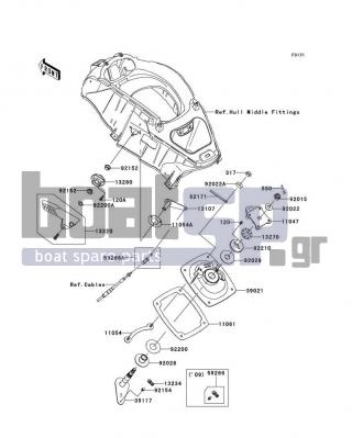 KAWASAKI - ULTRA 260X 2010 - Body Parts - Handle Pole