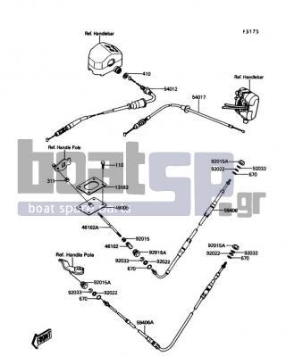 KAWASAKI - X2 1989 - Frame - Cables