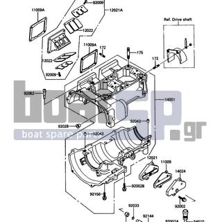KAWASAKI - X2 1989 - Engine/Transmission - Crankcase