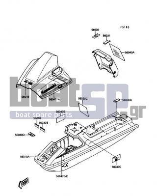 KAWASAKI - X2 1989 - Frame - Labels(A4)