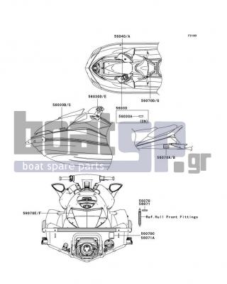 KAWASAKI - ULTRA 260X 2010 - Frame - Labels - 56030-3815 - LABEL,REVERSE