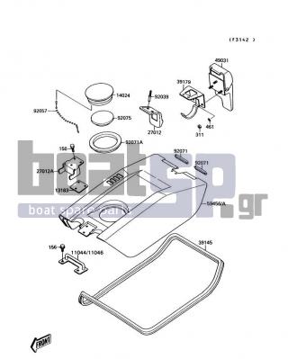 KAWASAKI - 300 SX 1988 - Engine/Transmission - Engine Hood