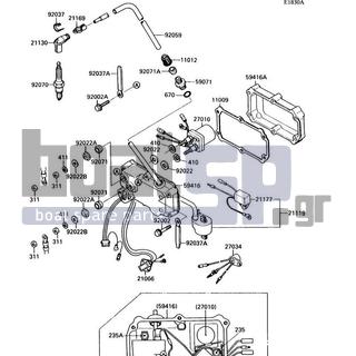 KAWASAKI - 300 SX 1988 - Frame - Ignition System(JS300-A2) - 92070-3003 - PLUG-SPARK,B7ES(NGK)