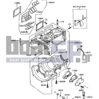 KAWASAKI - 650 SX 1988 - Engine/Transmission - Crankcase