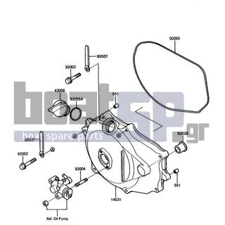 KAWASAKI - 650 SX 1988 - Engine/Transmission - Engine Cover(s)