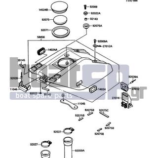 KAWASAKI - 650 SX 1988 - Engine/Transmission - Engine Hood