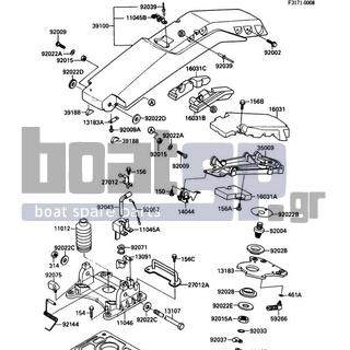 KAWASAKI - 650 SX 1988 - Body Parts - Handle Pole - 92037-3007 - CLAMP,LEAD WIRE