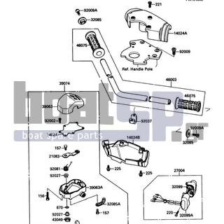 KAWASAKI - 650 SX 1988 - Body Parts - Handlebar