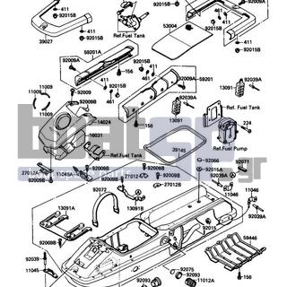 KAWASAKI - 650 SX 1988 - Frame - Hull - 156R0620 - BOLT-WP,6X20