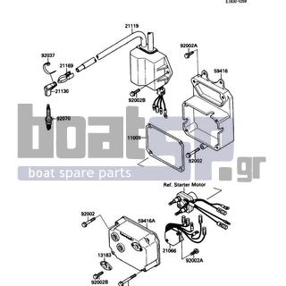 KAWASAKI - 650 SX 1988 - Πλαίσιο - Ignition System - 92002-3755 - BOLT,6X20