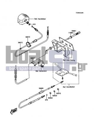 KAWASAKI - JS300 1988 - Frame - Cables - 410S1000 - W-PLAIN-S,10MM