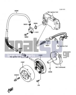 KAWASAKI - JS300 1988 - Electrical - Generator - 235B0616 - SCREW-PAN-WP-CROS