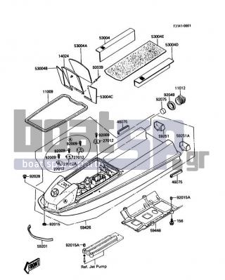 KAWASAKI - JS300 1988 - Frame - Hull - 59201-3691 - BUMPER