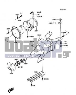 KAWASAKI - JS300 1988 - Frame - Jet Pump