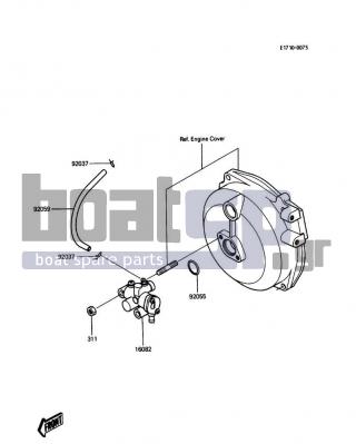 KAWASAKI - JS300 1988 - Engine/Transmission - Oil Pump - 311R0600 - NUT-HEX,6MM