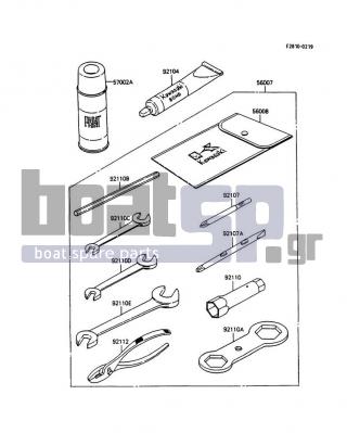 KAWASAKI - JS300 1988 -  - Owner's Tools - 56008-1019 - BAG,TOOL