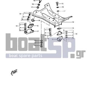 KAWASAKI - JS440 1988 - Κινητήρας/Κιβώτιο Ταχυτήτων - ENGINE MOUNT