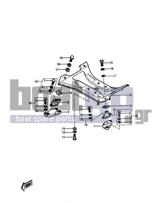 KAWASAKI - JS550 1988 - Engine/Transmission - ENGINE MOUNT