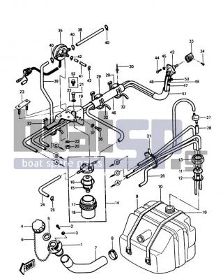 KAWASAKI - JS550 1988 - Body Parts - FUEL TANK - 92077-503 - KNOB,FUEL TAP