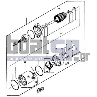 KAWASAKI - JS550 1988 - Electrical - STARTER MOTOR - 92081-540 - SPRING,BRUSH