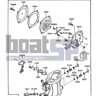 KAWASAKI - X2 1988 - Engine/Transmission - Carburetor - 16087-3702 - VALVE-CHECK