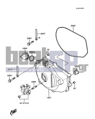 KAWASAKI - X2 1988 - Engine/Transmission - ENGINE COVERS