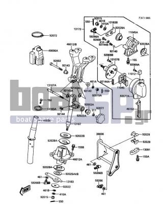 KAWASAKI - X2 1988 - Body Parts - Handle Pole - 92002-3733 - BOLT,8X73.5