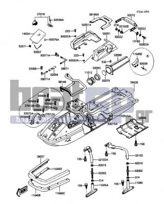 KAWASAKI - X2 1988 - Frame - Hull - 223R0620 - SCREW-PAN-WS-CROS,6X20