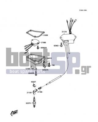 KAWASAKI - X2 1988 - Frame - Ignition System - 21130-1006 - CAP-SPARK PLUG