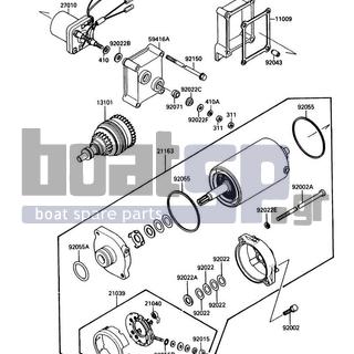 KAWASAKI - X2 1988 - Electrical - Starter Motor - 21039-3702 - BRUSH,CARBON