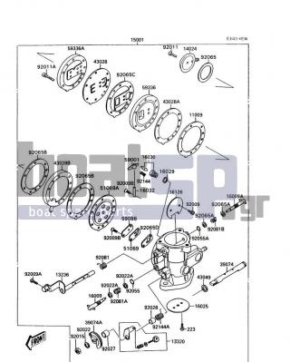 KAWASAKI - 300 SX 1987 - Engine/Transmission - Carburetor(&NAMI.JS300AE022805)