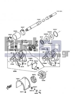 KAWASAKI - 300 SX 1987 - Engine/Transmission - Drive Shaft(JS300-A1) - 154R0814 - BOLT-WP-SMALL