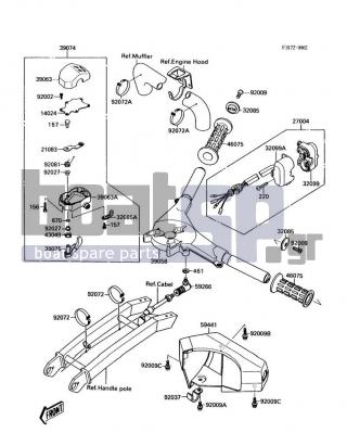 KAWASAKI - 300 SX 1987 - Body Parts - Handlebar(JS300-A1)