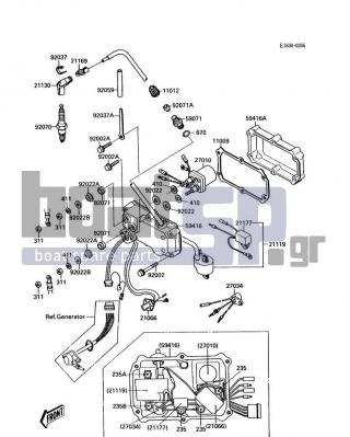 KAWASAKI - 300 SX 1987 - Frame - Ignition System(JS300-A1) - 92022-3035 - WASHER