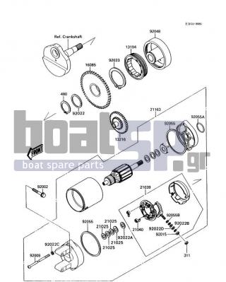 KAWASAKI - 300 SX 1987 - Electrical - Starter Motor(JS300-A1) - 92033-3706 - RING-SNAP