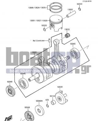 KAWASAKI - 650 SX 1987 - Engine/Transmission - CRANKSHAFT/PISTON