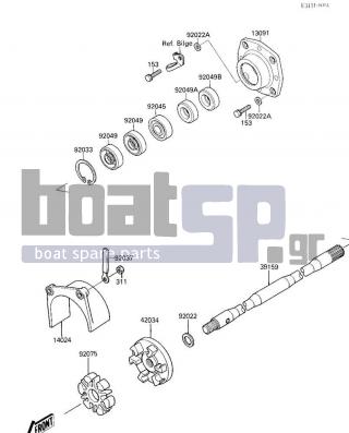 KAWASAKI - 650 SX 1987 - Engine/Transmission - DRIVE SHAFT