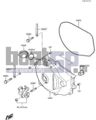 KAWASAKI - 650 SX 1987 - Engine/Transmission - ENGINE COVER